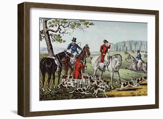 Fox Hunt-Currier & Ives-Framed Art Print