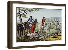 Fox Hunt-Currier & Ives-Framed Art Print