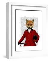 Fox Hunter 2 Portrait-Fab Funky-Framed Art Print