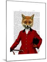 Fox Hunter 2 Portrait-Fab Funky-Mounted Art Print