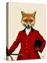 Fox Hunter 2 Portrait-Fab Funky-Stretched Canvas