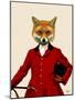 Fox Hunter 2 Portrait-Fab Funky-Mounted Art Print