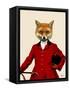 Fox Hunter 2 Portrait-Fab Funky-Framed Stretched Canvas