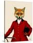 Fox Hunter 2 Portrait-Fab Funky-Stretched Canvas