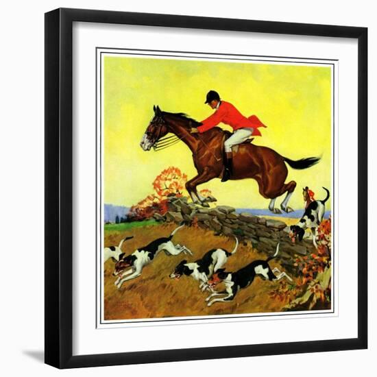 "Fox Hunter,"November 1, 1932-Robert Keareote-Framed Giclee Print