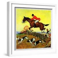 "Fox Hunter,"November 1, 1932-Robert Keareote-Framed Giclee Print