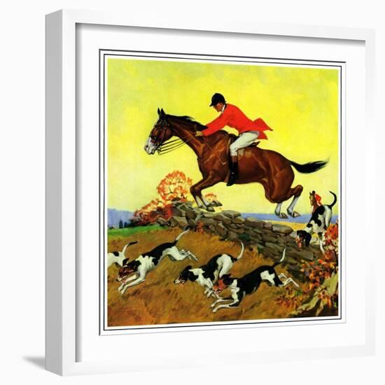 "Fox Hunter,"November 1, 1932-Robert Keareote-Framed Giclee Print