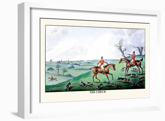 Fox Hunters and Hounds in an Open Field-Henry Thomas Alken-Framed Art Print