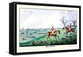 Fox Hunters and Hounds in an Open Field-Henry Thomas Alken-Framed Stretched Canvas