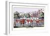 Fox Hunters Gather at Amstead Abbey-Henry Thomas Alken-Framed Premium Giclee Print