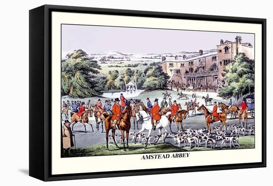 Fox Hunters Gather at Amstead Abbey-Henry Thomas Alken-Framed Stretched Canvas