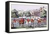 Fox Hunters Gather at Amstead Abbey-Henry Thomas Alken-Framed Stretched Canvas