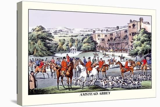 Fox Hunters Gather at Amstead Abbey-Henry Thomas Alken-Stretched Canvas