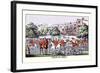 Fox Hunters Gather at Amstead Abbey-Henry Thomas Alken-Framed Art Print