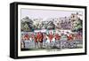 Fox Hunters Gather at Amstead Abbey-Henry Thomas Alken-Framed Stretched Canvas