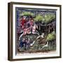 Fox Hunting, 14Th Century-null-Framed Photographic Print