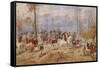 Fox Hunting, C. 1890-Julius von Blaas-Framed Stretched Canvas