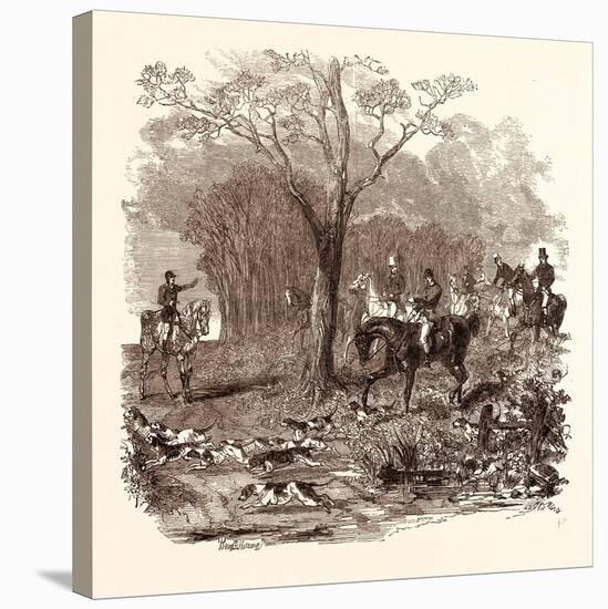 Fox Hunting in November-null-Stretched Canvas