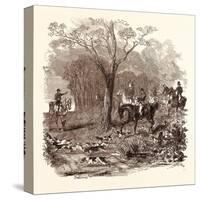 Fox Hunting in November-null-Stretched Canvas