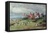 Fox Hunting in Surrey-Randolph Caldecott-Framed Stretched Canvas