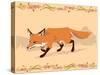 Fox in a Decorative Composition-Artistan-Stretched Canvas