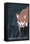 Fox in Blue-Ikuko Kowada-Framed Stretched Canvas