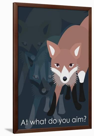 Fox in Blue-Ikuko Kowada-Framed Giclee Print