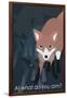 Fox in Blue-Ikuko Kowada-Framed Giclee Print