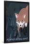 Fox in Blue-Ikuko Kowada-Framed Giclee Print