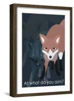 Fox in Blue-Ikuko Kowada-Framed Giclee Print