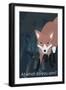 Fox in Blue-Ikuko Kowada-Framed Giclee Print