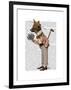 Fox in Boater-Fab Funky-Framed Art Print