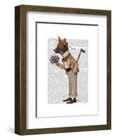 Fox in Boater-Fab Funky-Framed Art Print