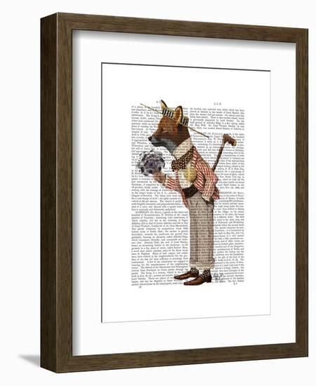 Fox in Boater-Fab Funky-Framed Art Print