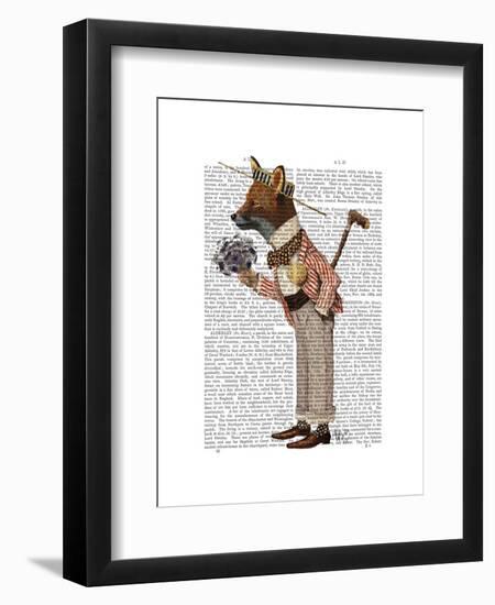 Fox in Boater-Fab Funky-Framed Art Print