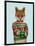 Fox in Christmas Sweater-Fab Funky-Framed Art Print