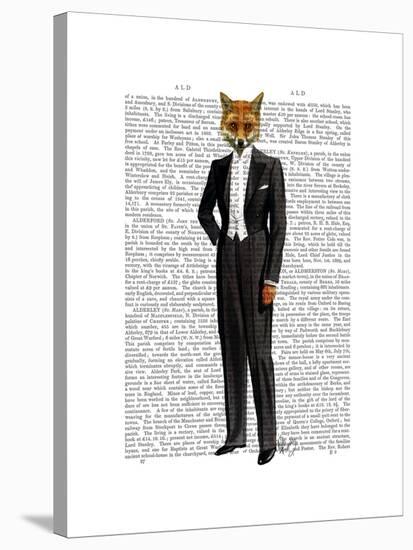 Fox in Evening Suit Full-Fab Funky-Stretched Canvas