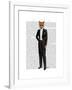 Fox in Evening Suit Full-Fab Funky-Framed Art Print