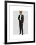 Fox in Evening Suit Full-Fab Funky-Framed Art Print