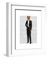 Fox in Evening Suit Full-Fab Funky-Framed Art Print