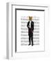 Fox in Evening Suit Full-Fab Funky-Framed Art Print