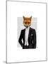 Fox in Evening Suit Portrait-Fab Funky-Mounted Art Print