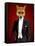 Fox in Evening Suit Portrait-Fab Funky-Framed Stretched Canvas