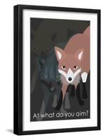 Fox in Gray-Ikuko Kowada-Framed Premium Giclee Print