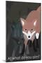 Fox in Gray-Ikuko Kowada-Mounted Premium Giclee Print