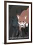 Fox in Gray-Ikuko Kowada-Framed Giclee Print