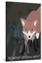 Fox in Gray-Ikuko Kowada-Stretched Canvas