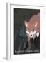 Fox in Gray-Ikuko Kowada-Framed Giclee Print