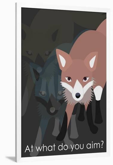 Fox in Gray-Ikuko Kowada-Framed Giclee Print