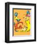 Fox in Socks (on orange)-Theodor (Dr. Seuss) Geisel-Framed Art Print